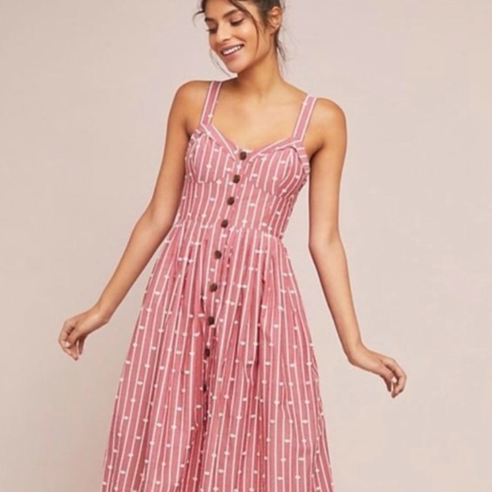 Anthropologie Maeve Hudson Midi Dress, Size 2